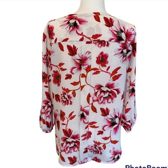 C & E floral blouse Large - Picture 2 of 10